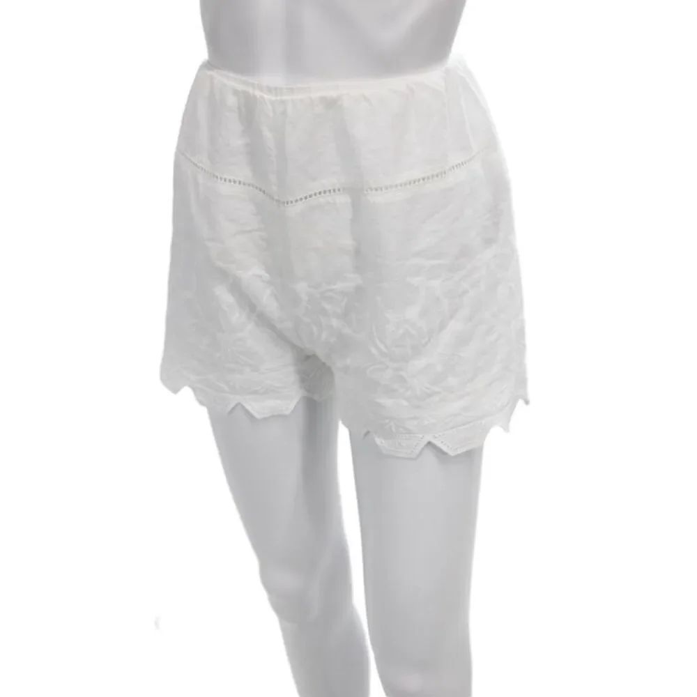 Zara Unisex Bohemian White Cotton Shorts Size L